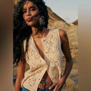 Sezane Ron Top - Ecru - Size XL